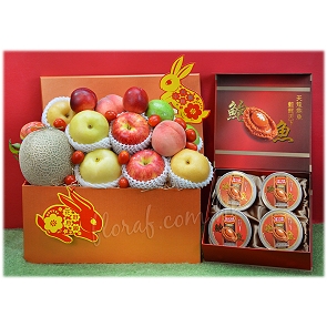 M41   中秋鮑魚生果禮盒 - 天龍鮑魚 日本蘋果及日本水晶梨 M41   中秋鮑魚生果禮盒 - 天龍鮑魚 日本蘋果及日本水晶梨